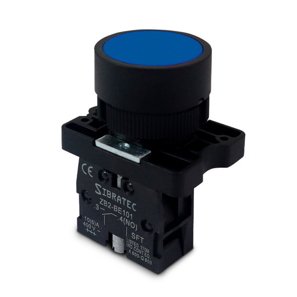 Botão De Impulso Plástico | Xb2-ea61 | Azul | 1na